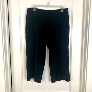 WHBM black wide leg crop "gaucho"  pants dressy Legacy size 8